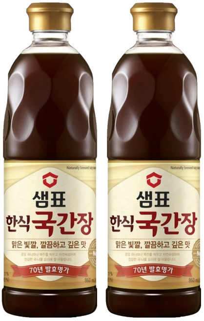 샘표 한식국간장, 860ml, 2개