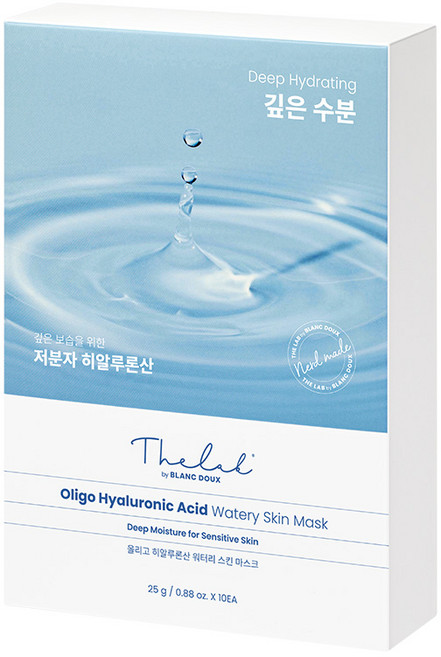 더랩바이블랑두 올리고 히알루론산 워터리 스킨 마스크 250g, 10개입, 1개