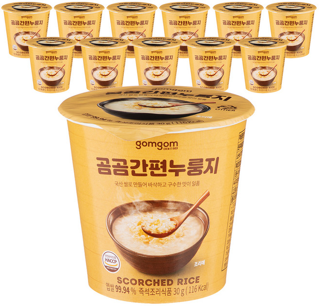 곰곰 간편 누룽지, 30g, 12개