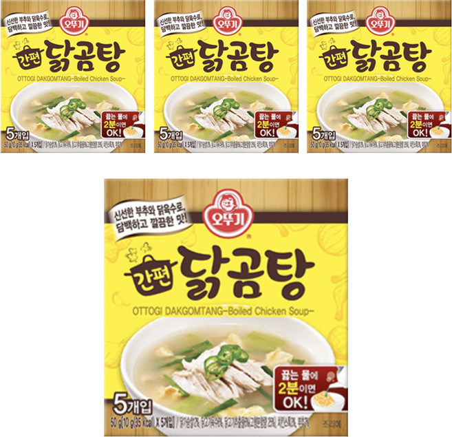 오뚜기 간편 닭곰탕, 50g, 4개