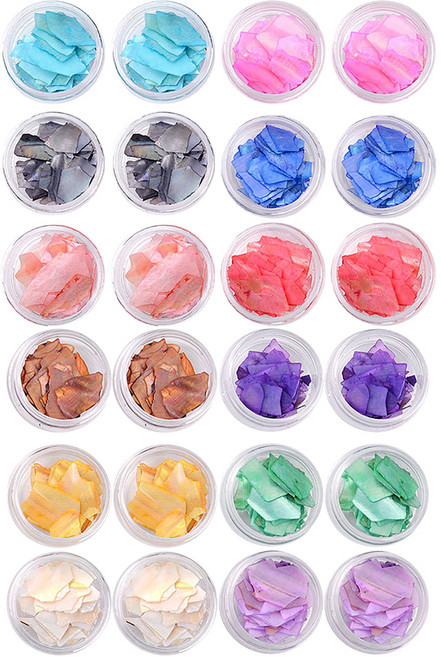 메이브라운 네일자개 조각 12컬러 M10101, 혼합 색상, 2개