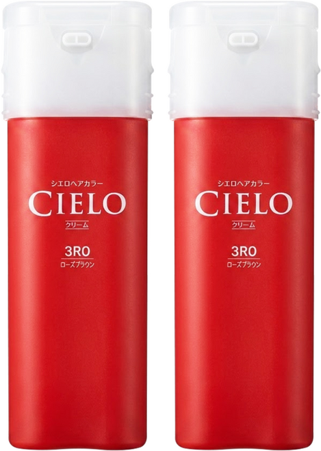 CIELO 宣若 EX 染髮霜 簡單一按 白髮專用 1劑40g + 2劑40g, 3RO　玫瑰棕, 2盒