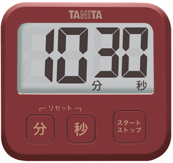TANITA 塔尼達 電子計時器 TD408, 紅色, 1個