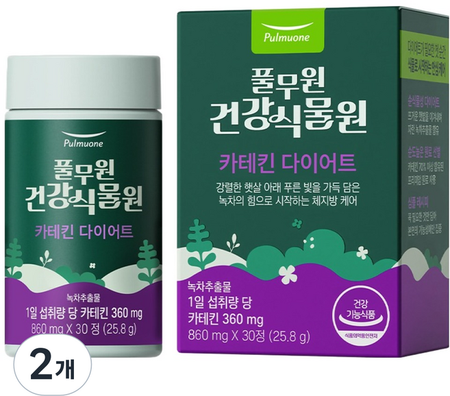 풀무원건강식물원 카테킨 다이어트 25.8g, 2개, 30정