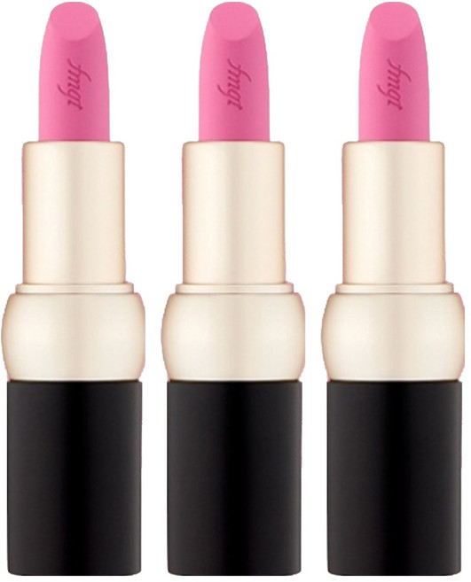 fmgt 뉴 볼드 벨벳 립스틱, 3개, 13호 오픈토 핑크