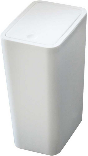 VISVIVA 按壓式方形垃圾桶 9L, 白色