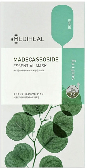 MEDIHEAL 美迪惠爾 官方直營 積雪草舒緩護理導入精華面膜, 10片, 1盒