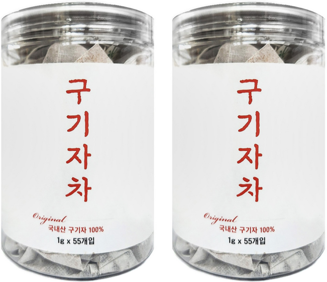 산해랑 볶은 구기자차 티백, 1g, 55개입, 2개, 1g