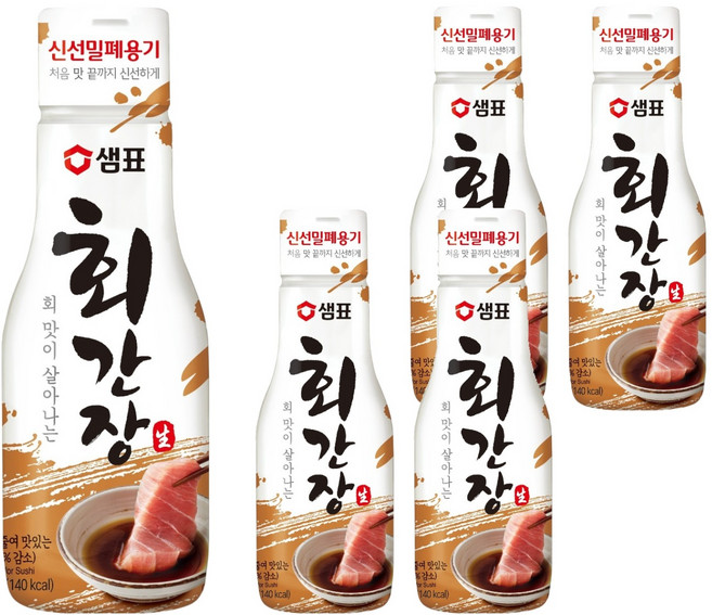 샘표 회 간장, 5개, 200ml