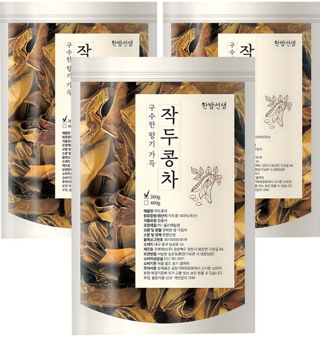 한방선생 볶은 작두콩차, 200g, 1개입, 3개