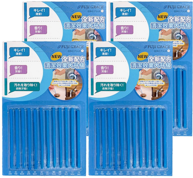 FUJI-GRACE 富士雅麗 水管疏通清潔棒12件組, 4組