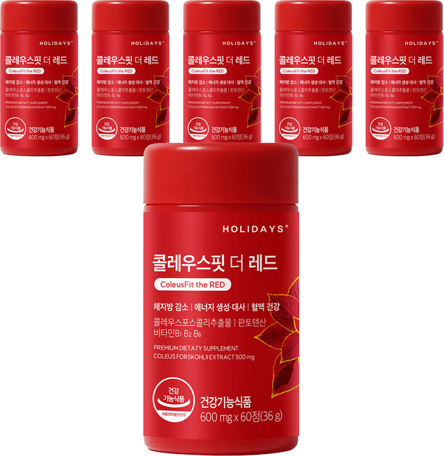 홀리데이즈 콜레우스핏 더 레드, 60정, 6개