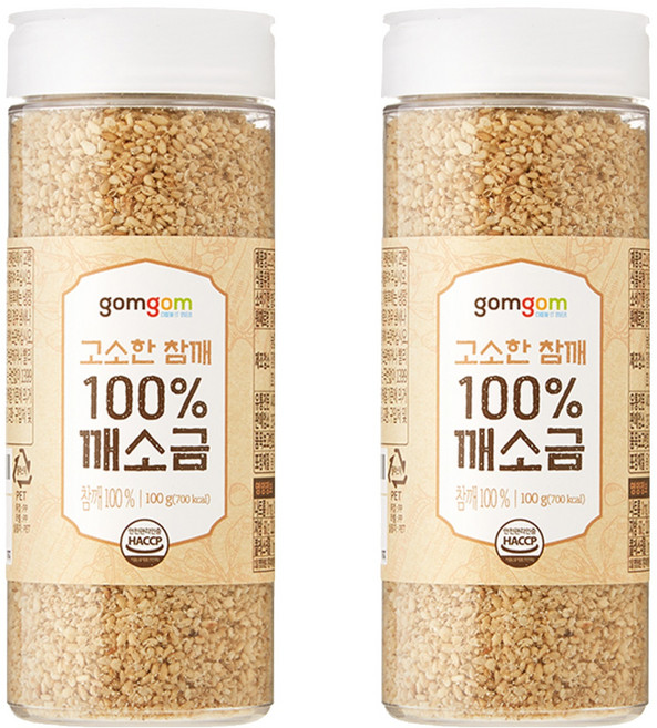 gomgom 熟白芝麻粒 100g, 2罐