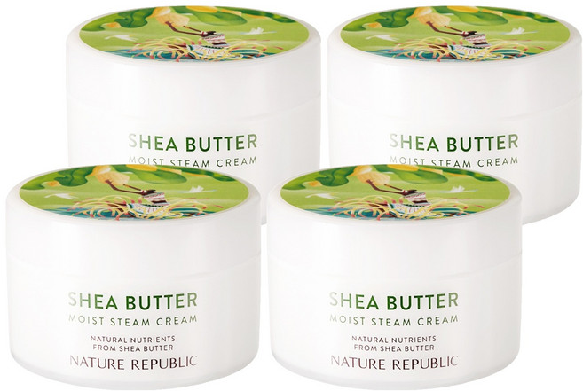 네이처리퍼블릭 쉐어버터 모이스트 스팀 크림 중건성용, 100ml, 4개