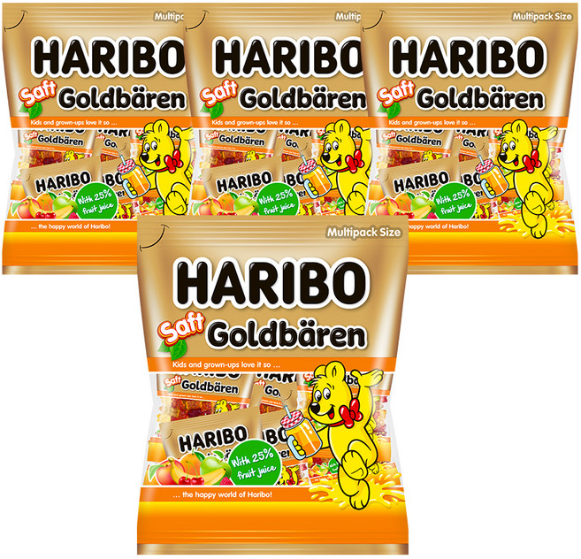 하리보 샤프트 골드베렌 젤리 14개입, 220g, 4개