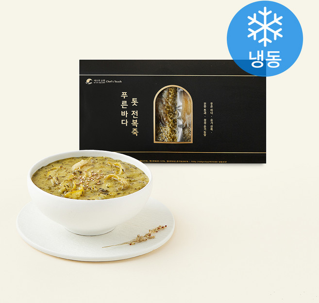 셰프의손맛 푸른바다 톳 전복죽 5개입 (냉동), 750g, 1개 대표 이미지 - 후덕죽 추천