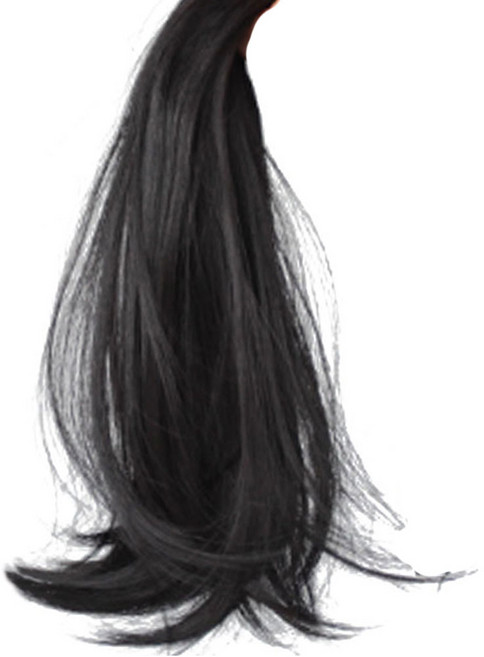 스타일하라 여성용 가연 포니테일 가발 끈묶음형 35cm, 자연블랙, 1개