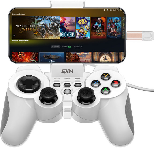 조이트론 EX M 유선 게임패드, JTPC-120, 화이트, 1개