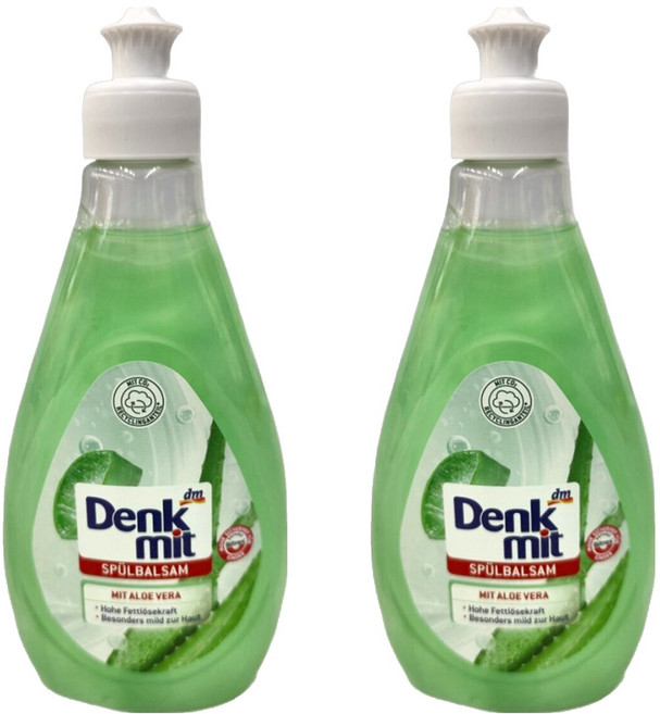 dm Denk mit SPULMITTEL BALSM ALOE 蘆薈洗碗精, 500ml, 2瓶
