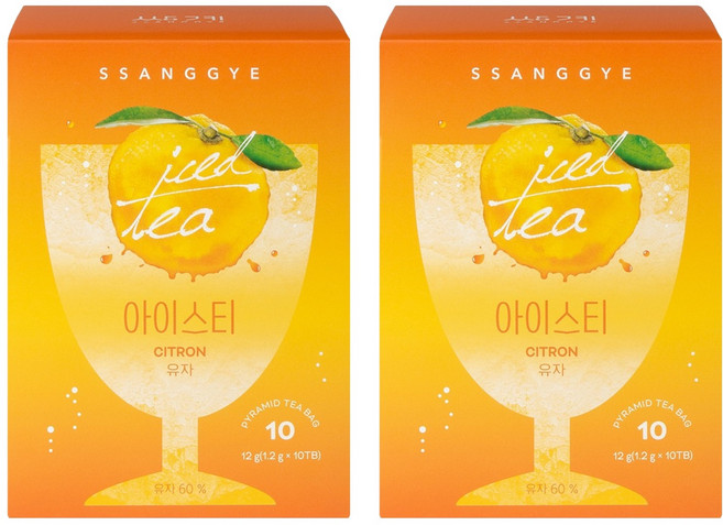 쌍계명차 유자 아이스티 10p, 1.2g, 10개입, 2개