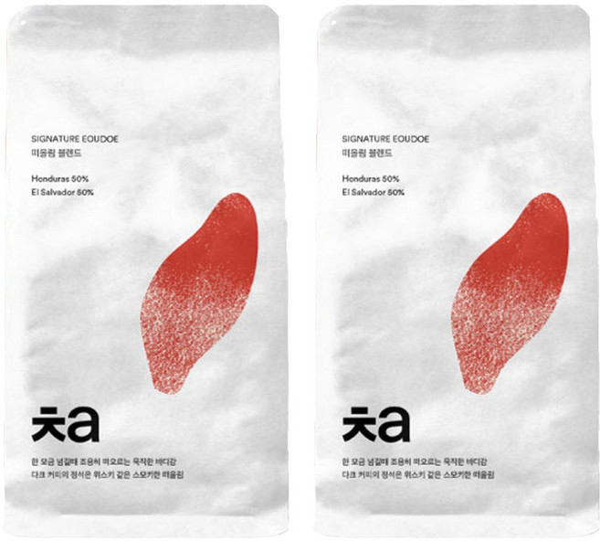 카페차 떠올림 블렌드 원두, 홀빈(분쇄안함), 200g, 2개