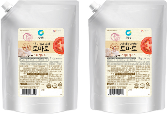 청정원 토마토 스파게티소스, 2kg, 2개