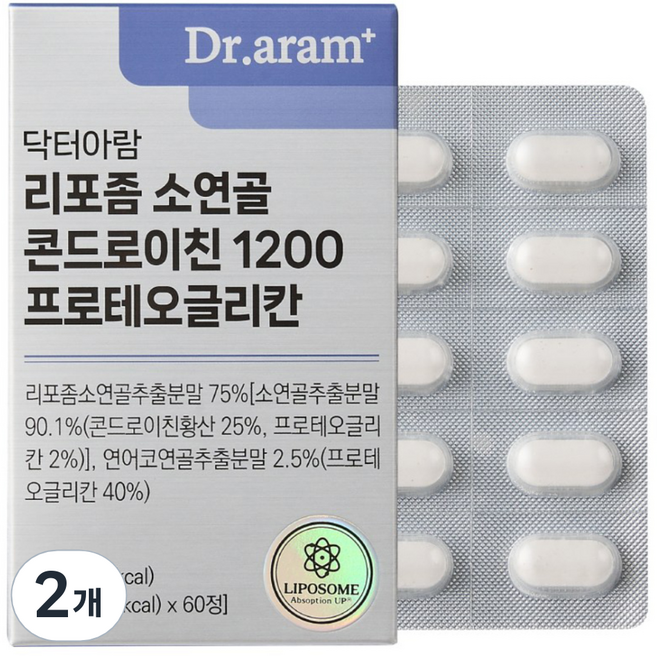 닥터아람 리포좀 소연골 콘드로이친 1200 프로테오글리칸 48g, 2개, 60정