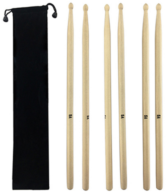 코네임 메이플우드 북채 5A 드럼스틱 6p 세트, 원목색, 1세트