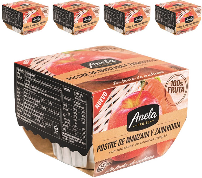 아넬라 과일퓨레 당근 2p, 혼합맛(사과/당근), 200g, 5개