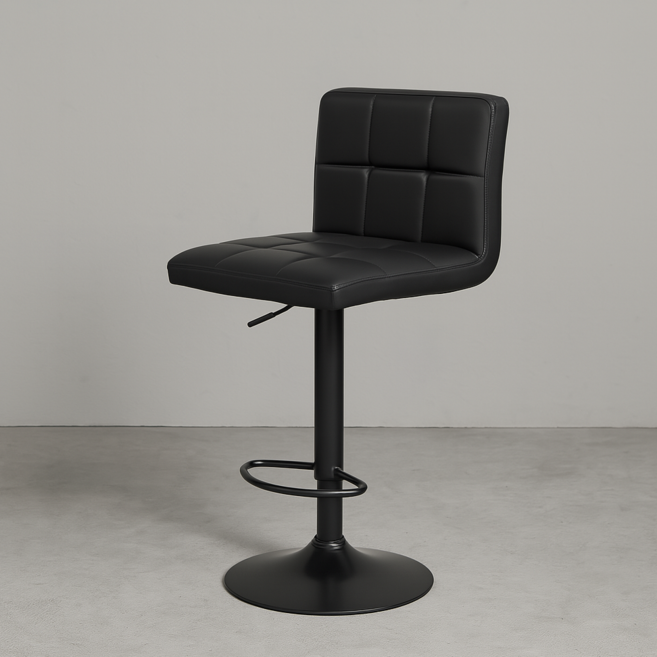 하비티 발걸이형 안락 빅쿠션 홈바체어, 블랙, 1개