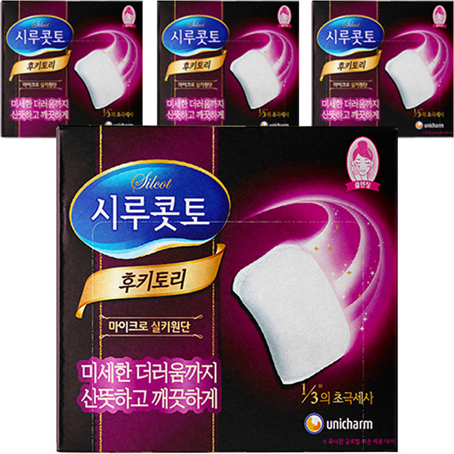 시루콧토 후키토리 화장솜, 32매입, 4개