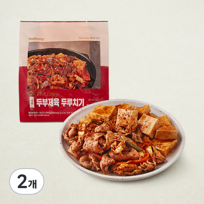 프레시지 The Easy 매콤 두부제육 두루치기, 640g, 2개