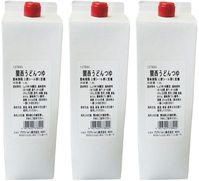 아리아케-간사이우동쯔유, 1.8L, 3개