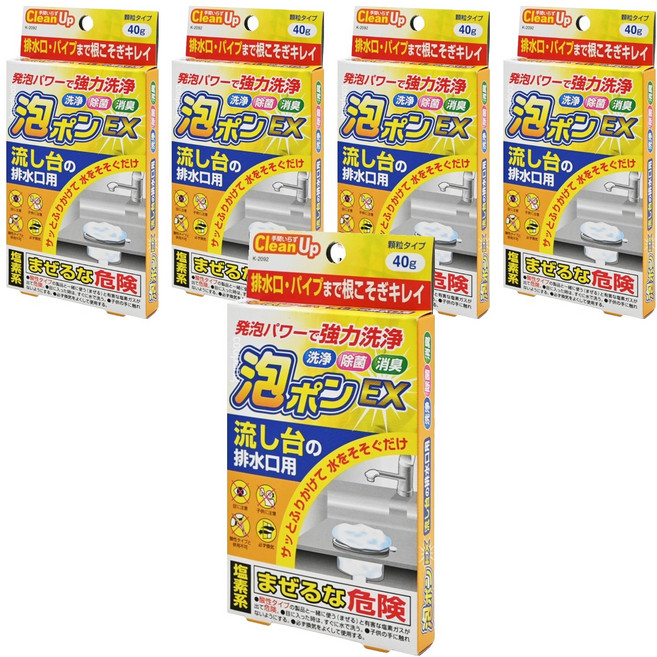 Kiyou 流理台排水口泡沬清潔劑 920924, 40g, 5盒