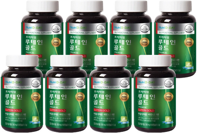 Nutri D-DAY Premium葉黃素補充膠囊, 90錠, 8個