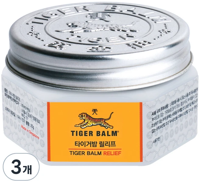 타이거밤 릴리프 밤, 25g, 3개 - 쿠팡