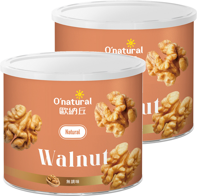O'natural 歐納丘 純天然美國加州特級核桃, 150g, 2罐