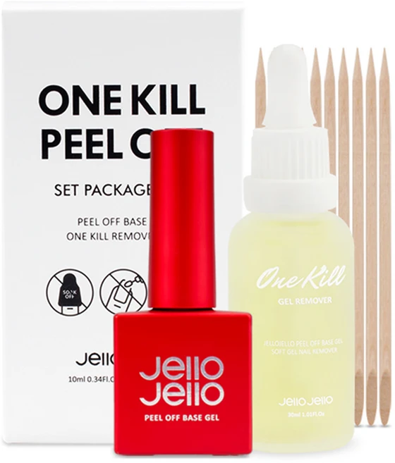 젤로젤로 필오프베이스젤 + 전용 원킬리무버 세트, 혼합색상, 1개 - 쿠팡