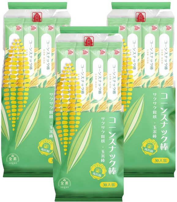 北田 玉米棒 海苔味, 210g, 3袋