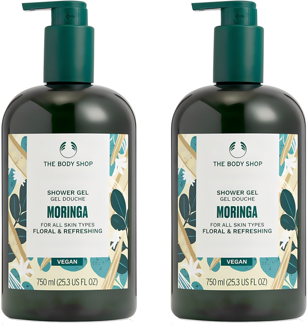 더바디샵 대용량 샤워젤 모링가, 750ml, 2개