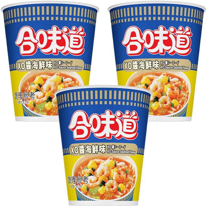 NISSIN 日清 CUP NOODLE 合味道 XO醬海鮮味杯麵, 3入