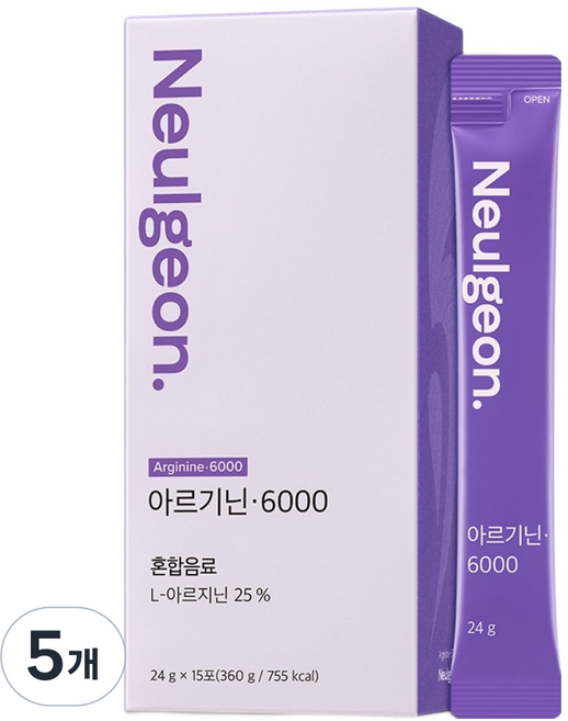 남유네 늘건 아르기닌 6000, 360g, 5개