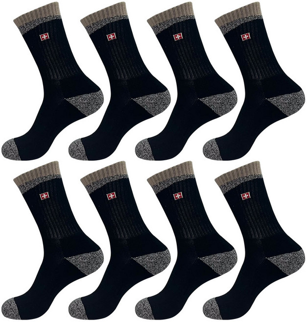 스위스밀리터리 남성용 장목 쿠션 양말 8켤레 세트 SM-N01