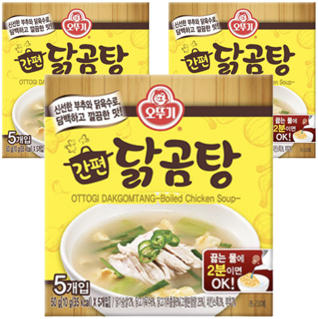 오뚜기 간편 닭곰탕, 50g, 3개