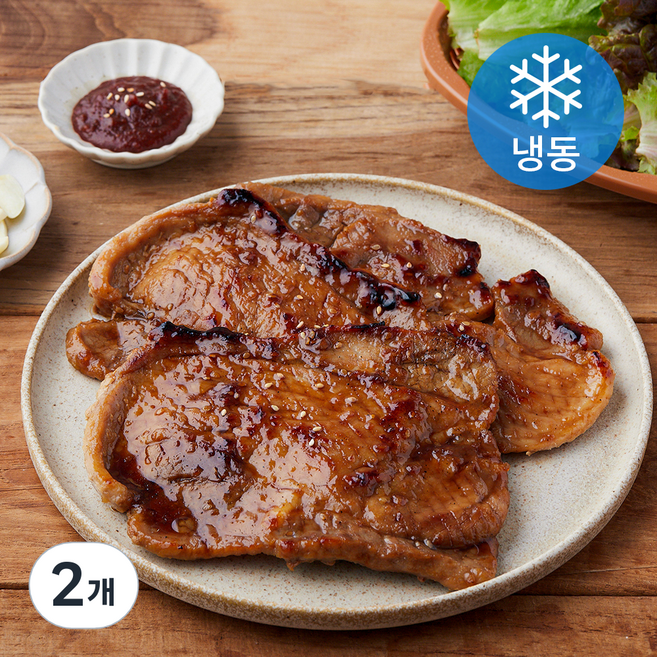 엄마밥상 칼집갈비맛 양념 구이 (냉동), 1kg, 2개