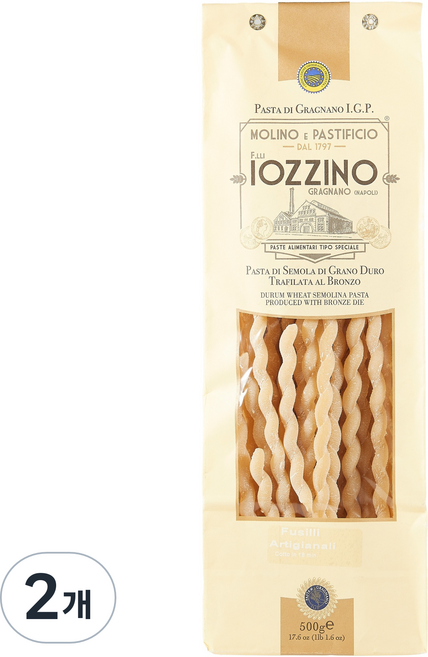 IOZZINO Artigianale 義大利螺旋麵, 2個, 500g