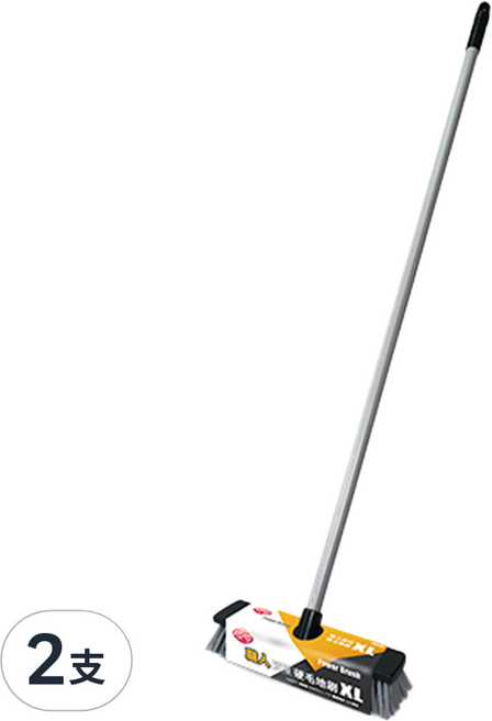 巧巧 職人商用硬毛地刷 XL, 2支, 灰色 + 黑色