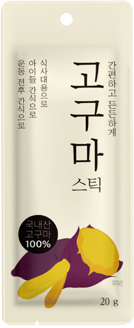 자연다움 국내산 고구마 스틱, 20g, 1개