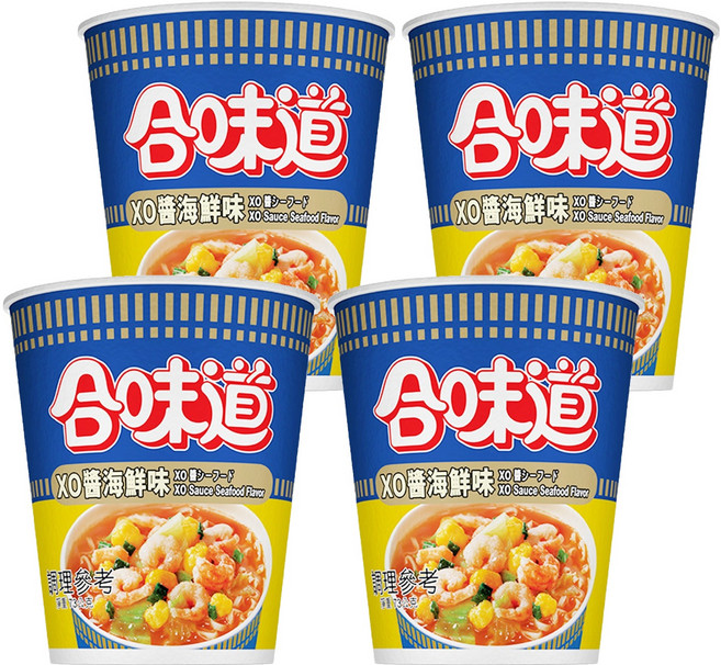 NISSIN 日清 CUP NOODLE 合味道 XO醬海鮮味杯麵, 4入