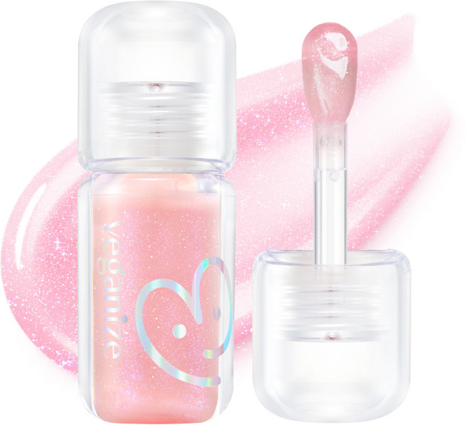 비거나이즈 4D 쥬얼샤인 립 오일 펄 글로스, 02 페어리 핑크, 1개